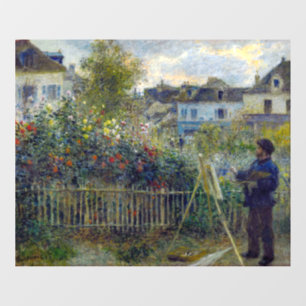 Vinilos Para Cristales Renoir - Claude Monet pintando en su jardín