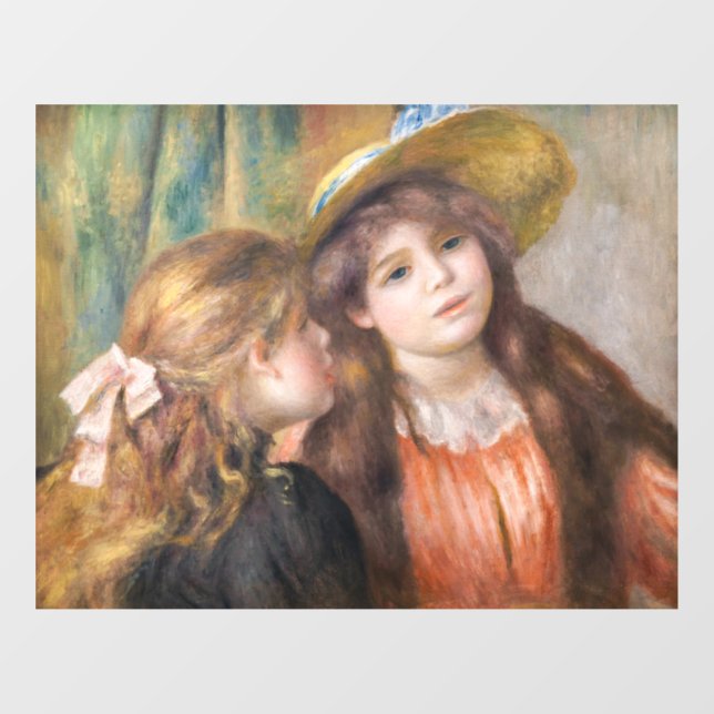 Vinilos Para Cristales Renoir - Retrato de dos niñas pequeñas (Hoja)