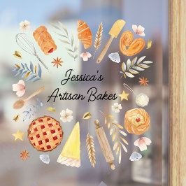 Vinilos Para Cristales Repostería de Pastelería de Acuarela Personalizada