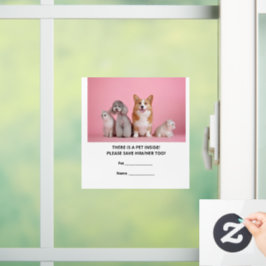 Vinilos Para Cristales Rescate de emergencia de un Mascota