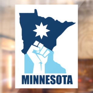 Vinilos Para Cristales Resistir Minnesota Puño en Alto