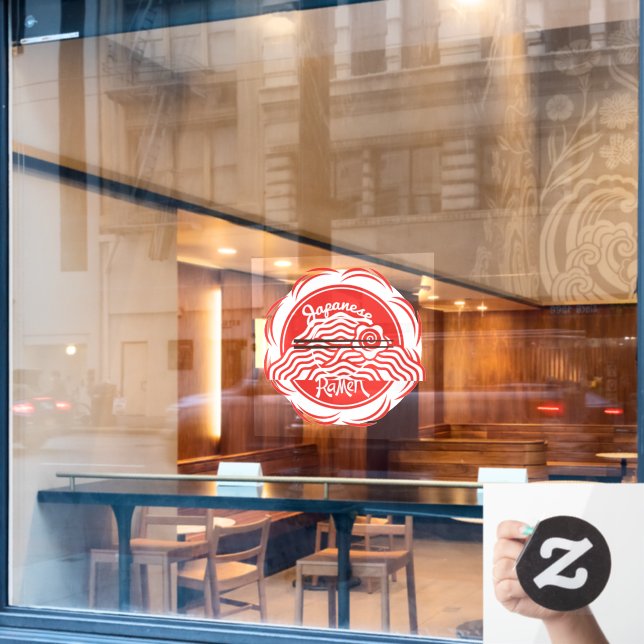 Vinilos Para Cristales Restaurante japonés de fideos Ramen frente 1 (Ventana de cafetería)