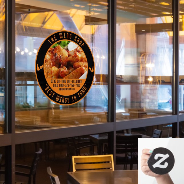 Vinilos Para Cristales Restaurante personalizar Chicken Wing Delantero gr (ventana del restaurante)