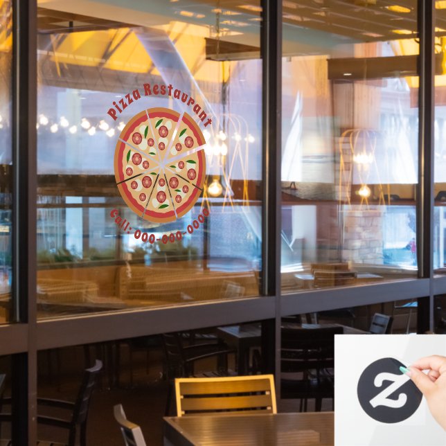 Vinilos Para Cristales Restaurante Pizza (ventana del restaurante)