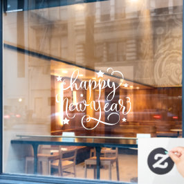 Vinilos Para Cristales Restaurante y oficina Feliz Año Nuevo