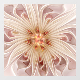 Vinilos Para Cristales Resumen Arte Fractal Peach Pastel Moderno
