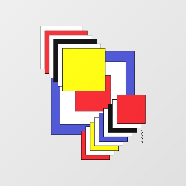 Vinilos Para Cristales Resumen de cuadrados (Hoja)