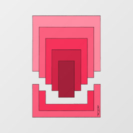 Vinilos Para Cristales Resumen de Rectángulo en rojo