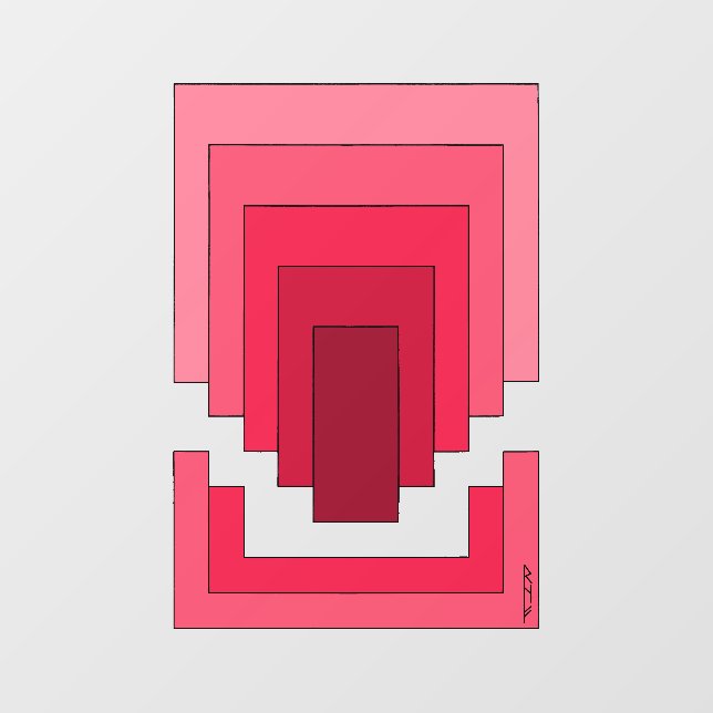 Vinilos Para Cristales Resumen de Rectángulo en rojo (Hoja)