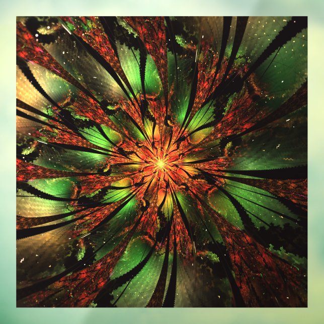 Vinilos Para Cristales Resumen del diseño de flor fractal. (Hoja 3)