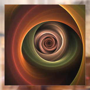 Vinilos Para Cristales Resumen espiral 3D Colores cálidos Arte fractal mo