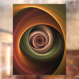 Vinilos Para Cristales Resumen espiral 3D Colores cálidos Arte fractal mo