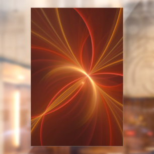 Vinilos Para Cristales Resumen místico Arte fractal Colores cálidos moder