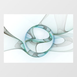 Vinilos Para Cristales Resumen moderno Arte fractal azul turquesa gris