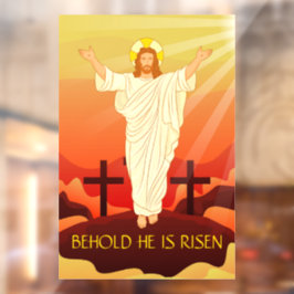 Vinilos Para Cristales Resurrección de Pascua de Jesús He Aquí Él Ha Resu