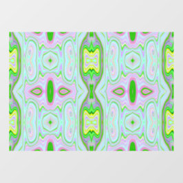 Vinilos Para Cristales Retro Resumen Rosa, Lime Green y Aqua Pattern