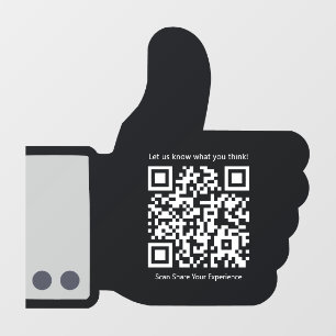 Vinilos Para Cristales Revisar Código QR Retroalimentación Empresa Negra