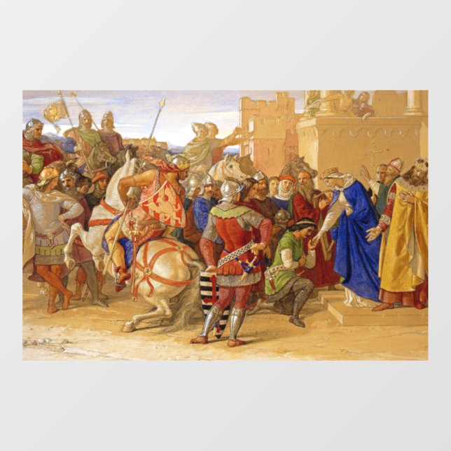 Vinilos Para Cristales Rey Arturo y Caballeros de la Mesa Redonda (Hoja)