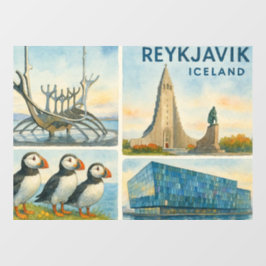 Vinilos Para Cristales Reykjavik Islandia multivista 