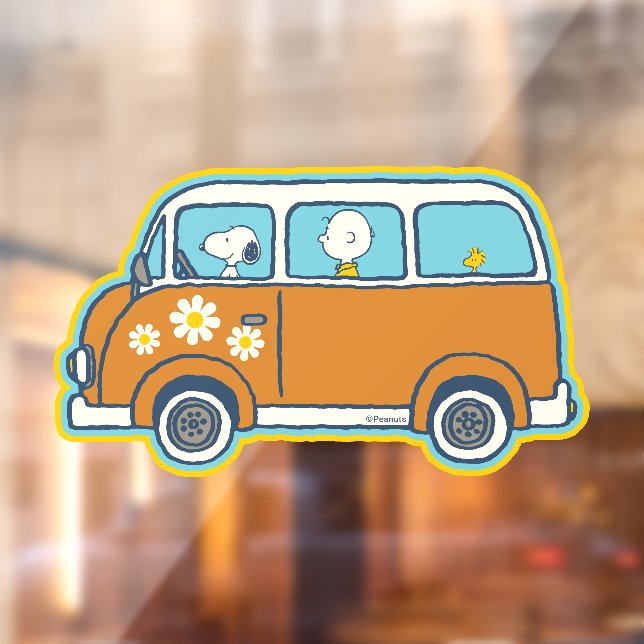Vinilos Para Cristales Road Trippin | Peanuts Road Trip Van (Hoja 2)