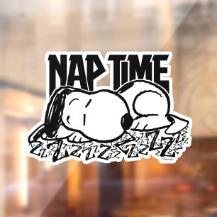 Vinilos Para Cristales Rock Tees Tiempo de Nap Snoopy