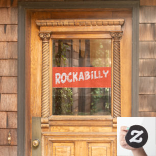 Vinilos Para Cristales RockaBilly ver-a través de la ventana clavando el