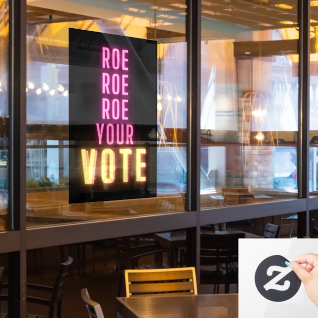 Vinilos Para Cristales Roe su voto Neón Rosa (ventana del restaurante)