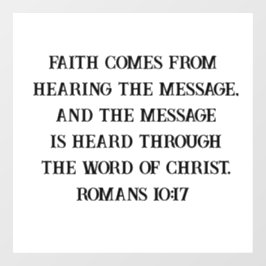 Vinilos Para Cristales Romanos 10:17 Biblia Personalizado versus cristian