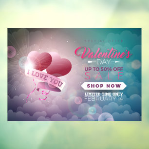 Vinilos Para Cristales Romántico Te Amo Venta Limitada Día de San Valentí