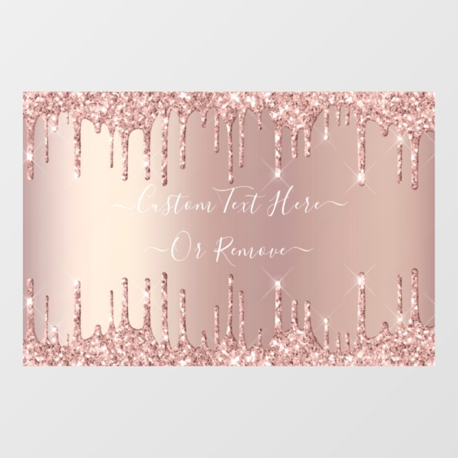 Vinilos Para Cristales Rosa Dorado Purpurina Rubor Personalizado Ventana  (Hoja)