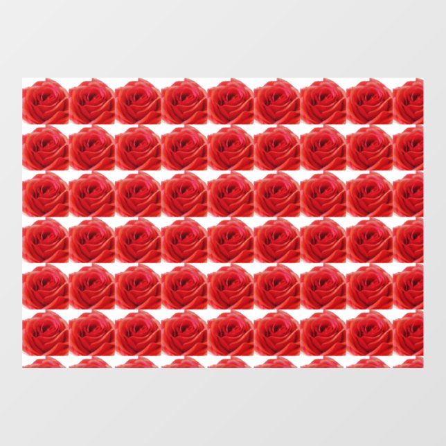 Vinilos Para Cristales Rosa Roja (Hoja)