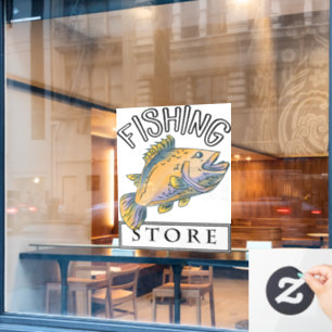 Vinilos Para Cristales Rótulo y distintivo de la tienda de pesca