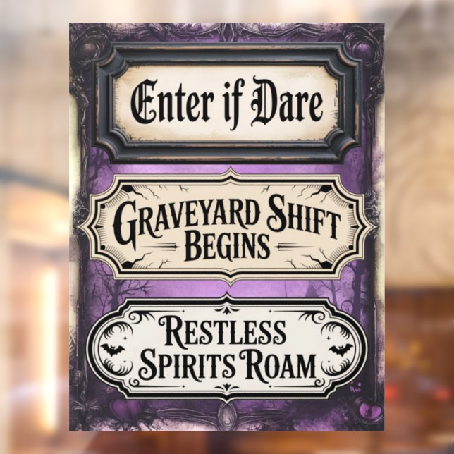 Vinilos Para Cristales Rótulos de Halloween (Hoja 2)