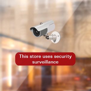 Vinilos Para Cristales Rótulos Estáticos de Vigilancia de Seguridad de