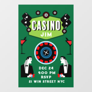 Vinilos Para Cristales Ruleta de Casino Póquer Juego