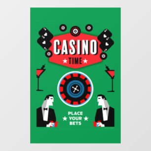 Vinilos Para Cristales Ruleta de póquer de juegos de casino