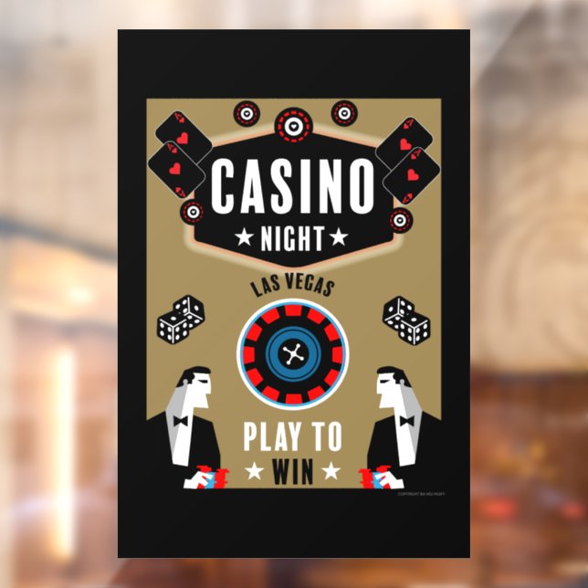 Vinilos Para Cristales Ruleta de póquer de juegos de casino (Hoja 2)