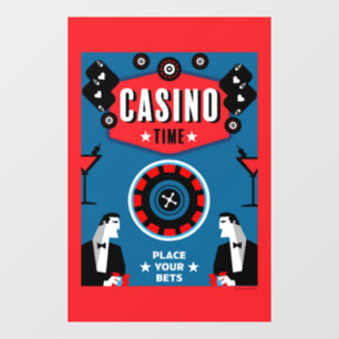 Vinilos Para Cristales Ruleta de póquer de juegos de casino