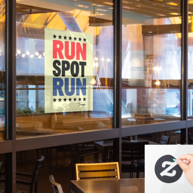 Vinilos Para Cristales Run Spot Run Trump 2024 (ventana del restaurante)