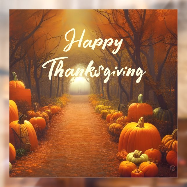 Vinilos Para Cristales Ruta de calabaza Hermoso Personalizado de escena d (Hoja 2)