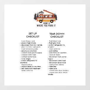 Vinilos Para Cristales RV Trailer Editable Set and Tear Down Checklist