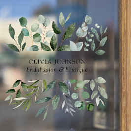 Vinilos Para Cristales Sage Green Eucalyptus Greenery Deja la Puerta