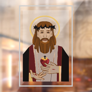 Vinilos Para Cristales Sagrado Corazón de Jesús