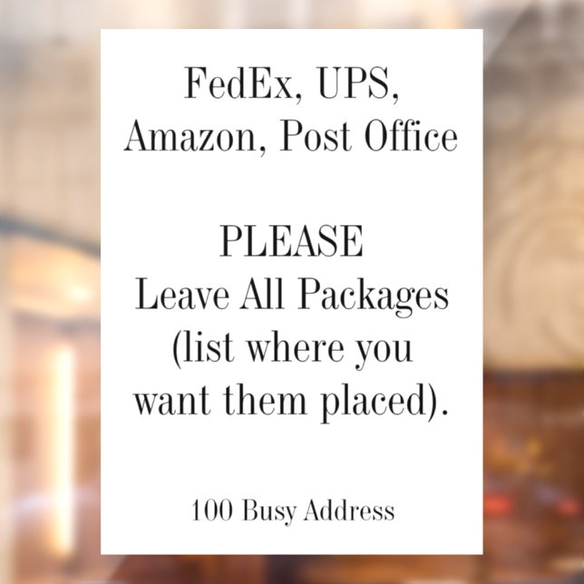 Vinilos Para Cristales Salir de las direcciones de los paquetes de la ven (Hoja 2)