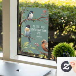 Vinilos Para Cristales Salmo 46:10 Biblia cristiana Verse Image