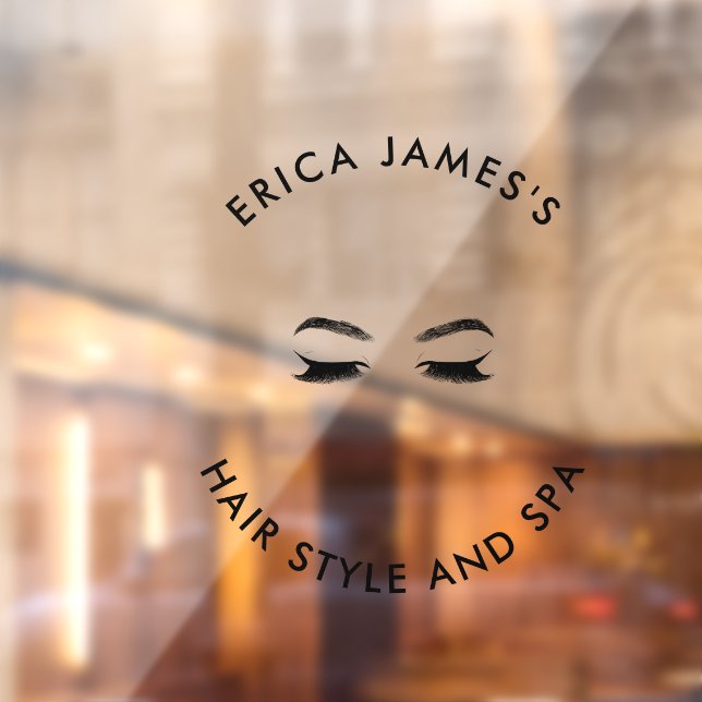 Vinilos Para Cristales Salón de Belleza Golden Lashes & Brow (Hoja 2)