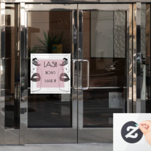 Vinilos Para Cristales Salón de Belleza Spa Pestañas Cejas Maquillaje