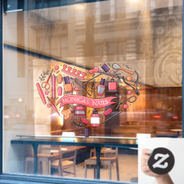 Vinilos Para Cristales Salón de uñas personalizadas herramientas de uñas 