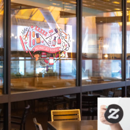 Vinilos Para Cristales Salón de uñas personalizado Herramientas de uñas d