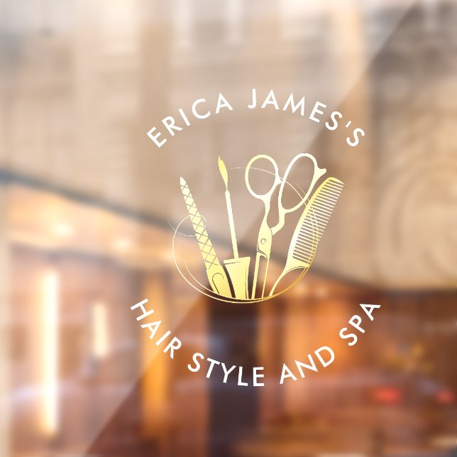 Vinilos Para Cristales Salón de vino y belleza dorada de Borgoña (Hoja 2)